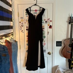 City Studio Black and Cream Dress